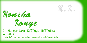 monika konye business card